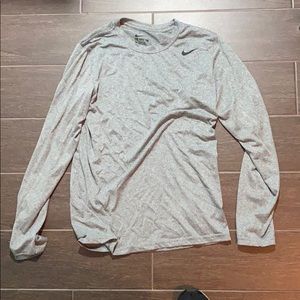Nike gray long sleeve t shirt